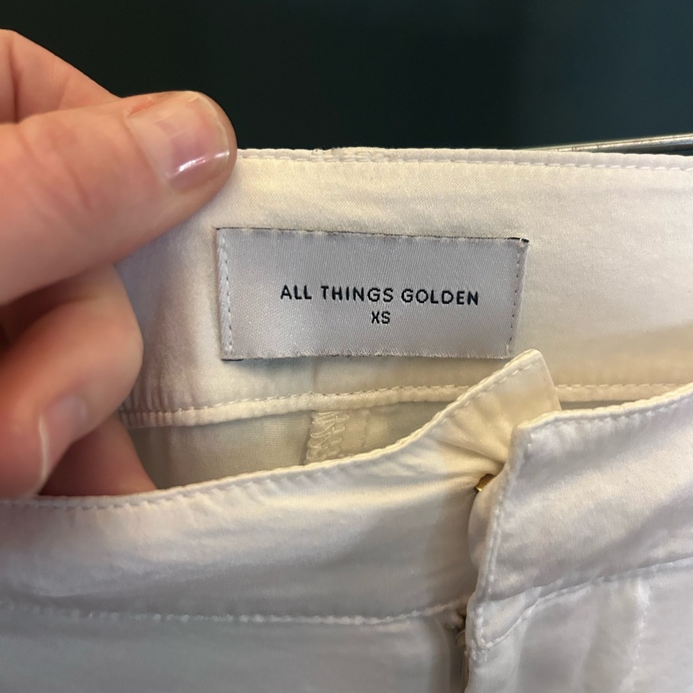 All Things Golden Women’s silk cream trouser’s - Picture 6 of 7